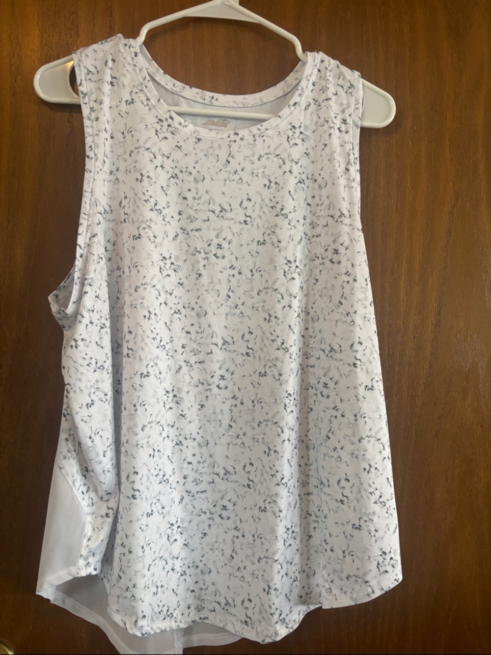 Avia White Speckle Performance Tank Top